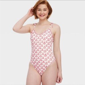 Women's Floral Tie-Shoulder One Piece Swimsuit Red - Roller Rabbit x Target XS